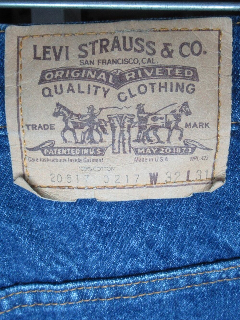 Levi’s Vintage 505 Orange Tab Straight Leg Jeans | Size 32W x 31L - Picture 10 of 13